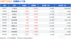 冰雪产业板块5月19日涨085%ST新元领涨主力资金净流出955895万元