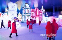 梦幻冰雪馆一天迎来20个旅游团｜南方游客扎堆体验50℃温差来哈“反季节”冰